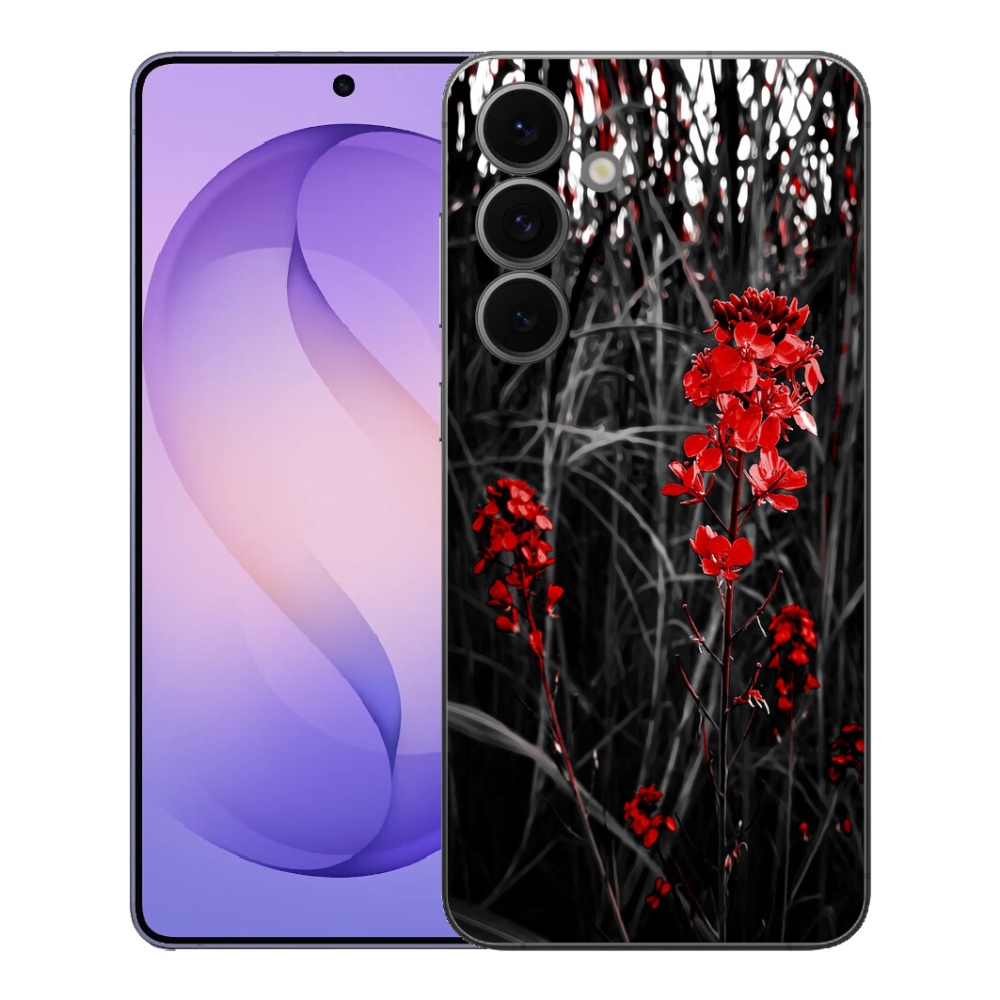 mmCase géltok a Samsung Galaxy S26 FE-hez – piros növényminta