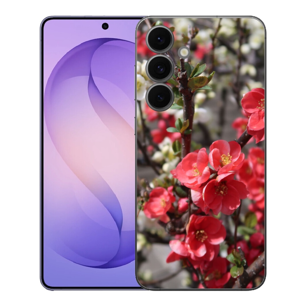 mmCase gél tok a Samsung Galaxy S26 FE-hez – piros virágok