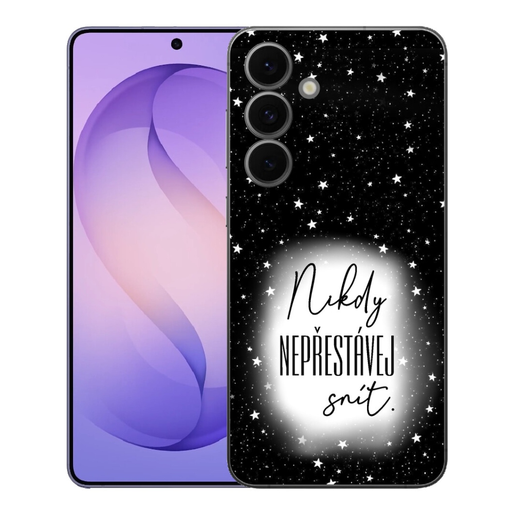 mmCase géltok a Samsung Galaxy S26 FE-hez – idézet 1, fekete-fehér háttérrel