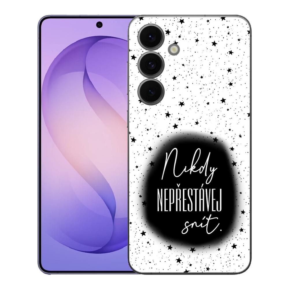 mmCase géltok a Samsung Galaxy S26 FE-hez – 1. idézet, fekete-fehér háttér