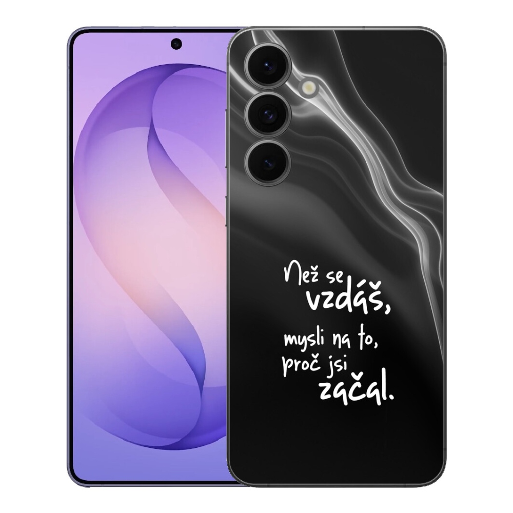 mmCase géltok a Samsung Galaxy S26 FE-hez – idézet 2, fekete háttérrel