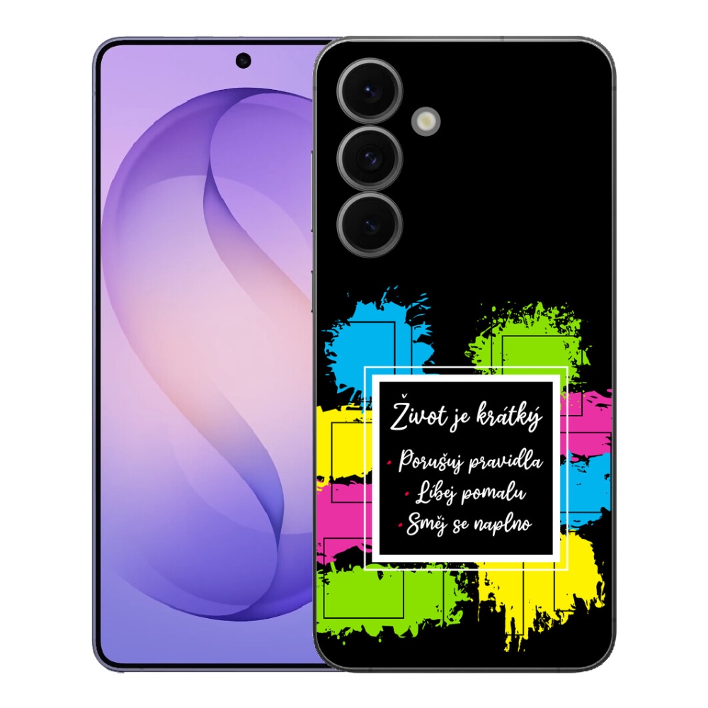 mmCase géltok a Samsung Galaxy S26 FE-hez – idézet 5, fekete háttérrel