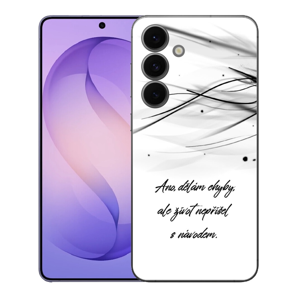 mmCase géltok a Samsung Galaxy S26 FE-hez – idézet fehér háttérrel