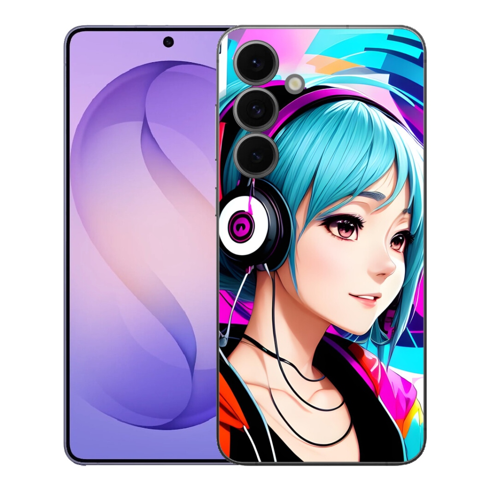 mmCase géltok a Samsung Galaxy S26 FE-hez – lány fülhallgatóval