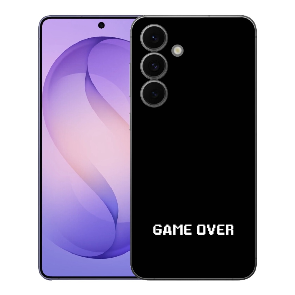 mmCase gél tok a Samsung Galaxy S26 FE-hez – „game over” fekete háttérrel