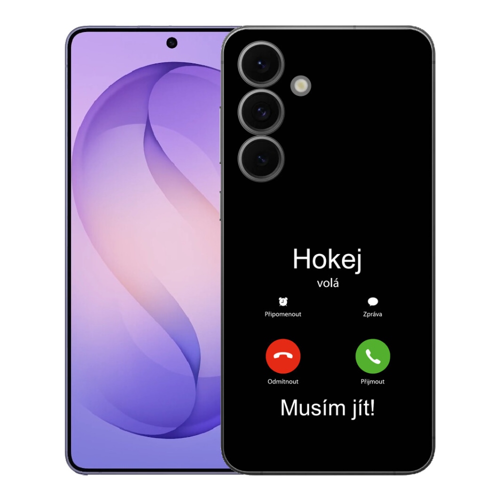 mmCase gél tok a Samsung Galaxy S26 FE-hez – „A jégkorong hív” fekete háttérrel