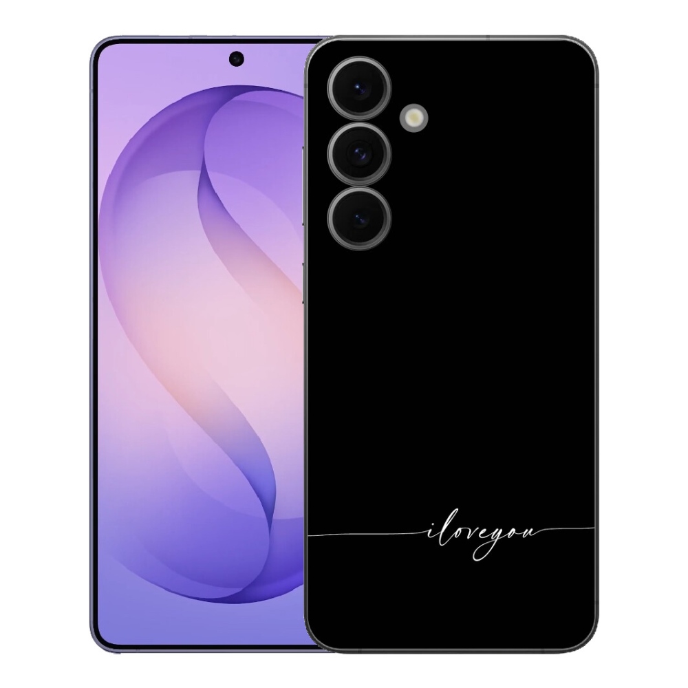 mmCase gél tok a Samsung Galaxy S26 FE-hez – „I love you” fekete háttérrel