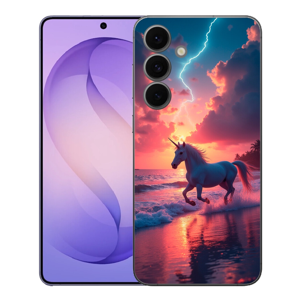 mmCase gél tok a Samsung Galaxy S26 FE-hez – egyszarvú a tengerparton