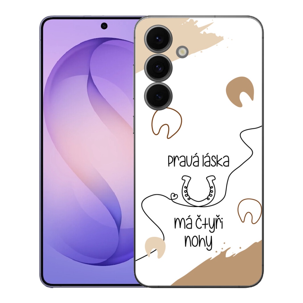 mmCase géltok a Samsung Galaxy S26 FE-hez – ló motívum, fehér háttér