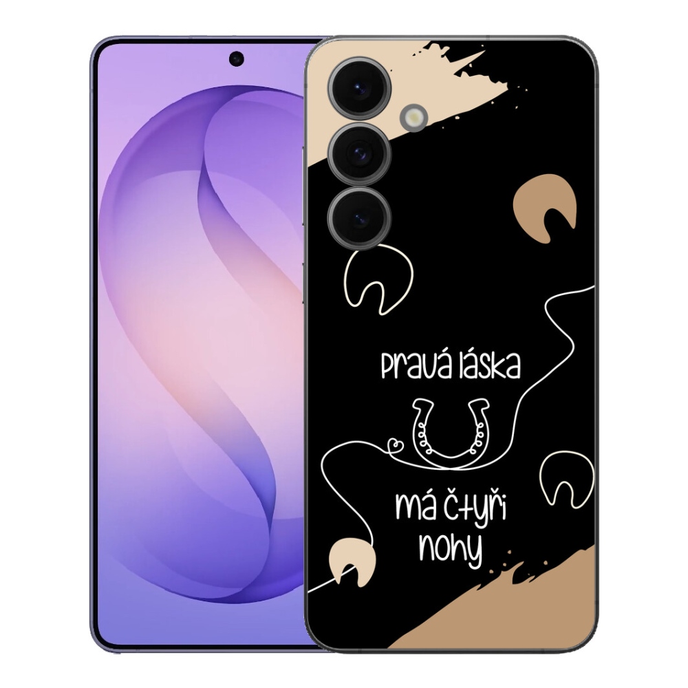 mmCase gél tok a Samsung Galaxy S26 FE-hez – ló motívum, fekete háttér