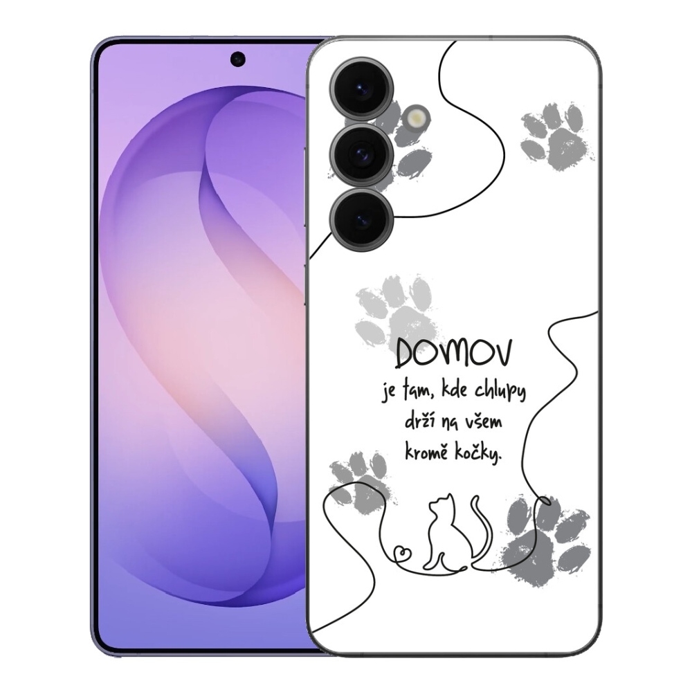 mmCase gél tok a Samsung Galaxy S26 FE-hez – macskás motívum, fehér háttér