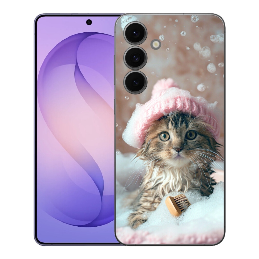 mmCase gélhuzat a Samsung Galaxy S26 FE-hez – cica és fürdő