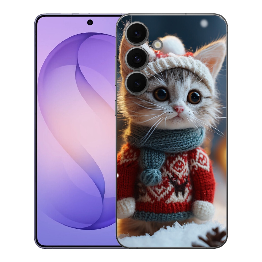 mmCase gél tok a Samsung Galaxy S26 FE-hez – pulóveres cica