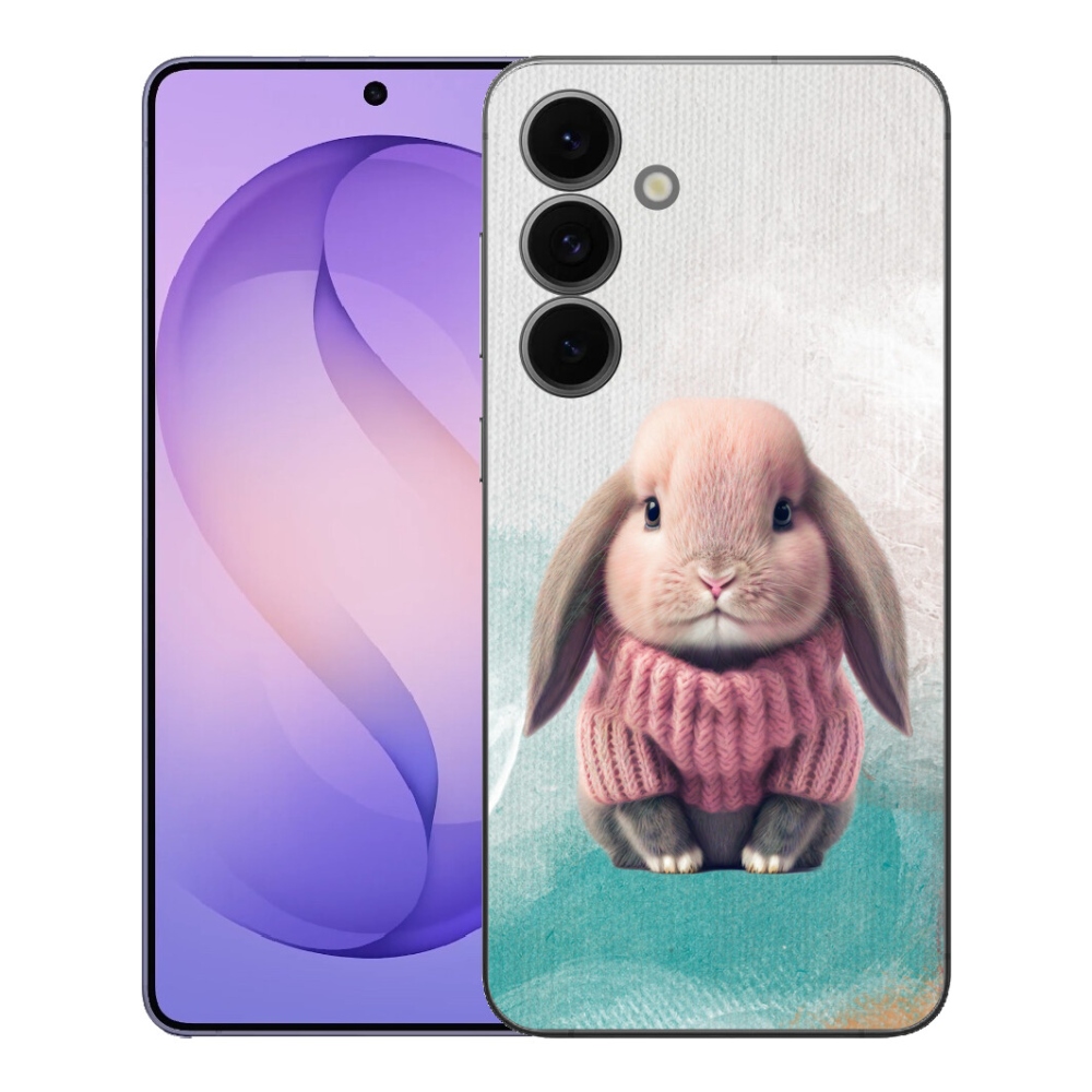 mmCase géltok a Samsung Galaxy S26 FE-hez – pulóveres nyuszi