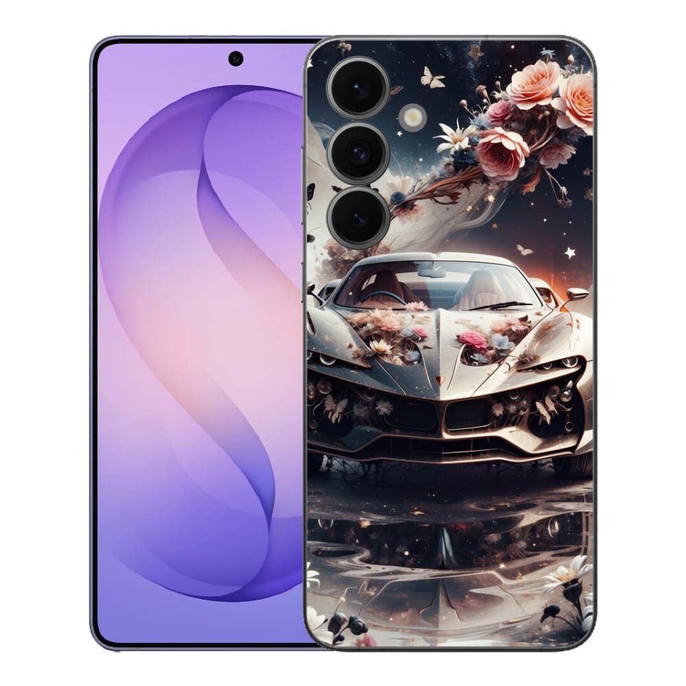 mmCase géltok a Samsung Galaxy S26 FE-hez – virágos sportautó