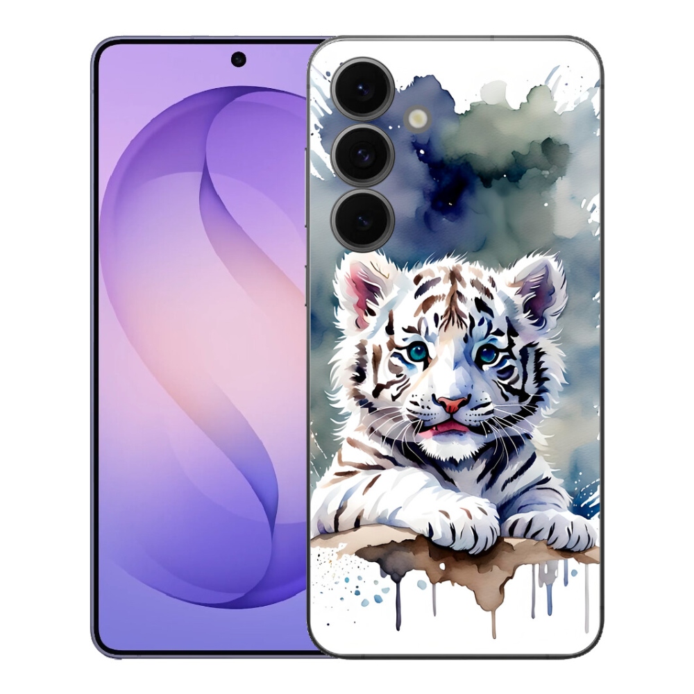 mmCase géltok a Samsung Galaxy S26 FE-hez – fehér tigris kölyök