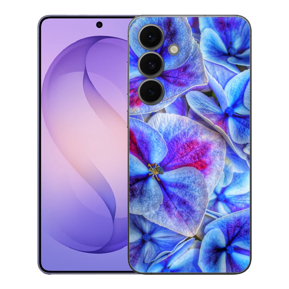 mmCase gél tok a Samsung Galaxy S26 FE-hez – kék virágok 1