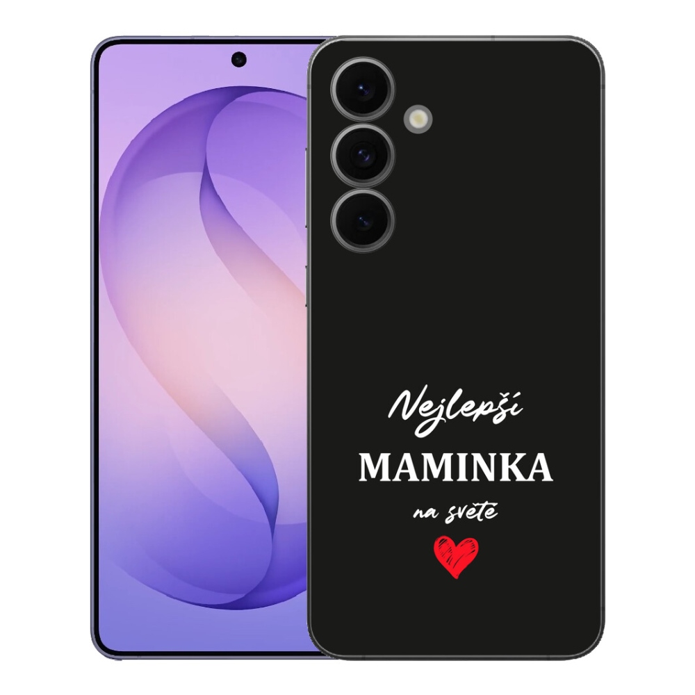 mmCase gél tok a Samsung Galaxy S26 FE-hez – „A legjobb anyuka 1” fekete háttérrel