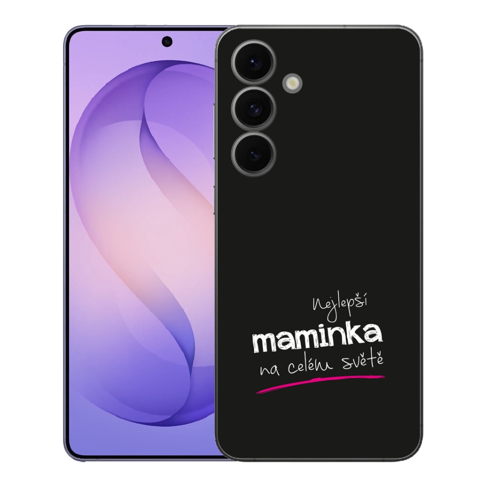 mmCase géltok a Samsung Galaxy S26 FE-hez – „A legjobb anyuka” 4, fekete háttérrel