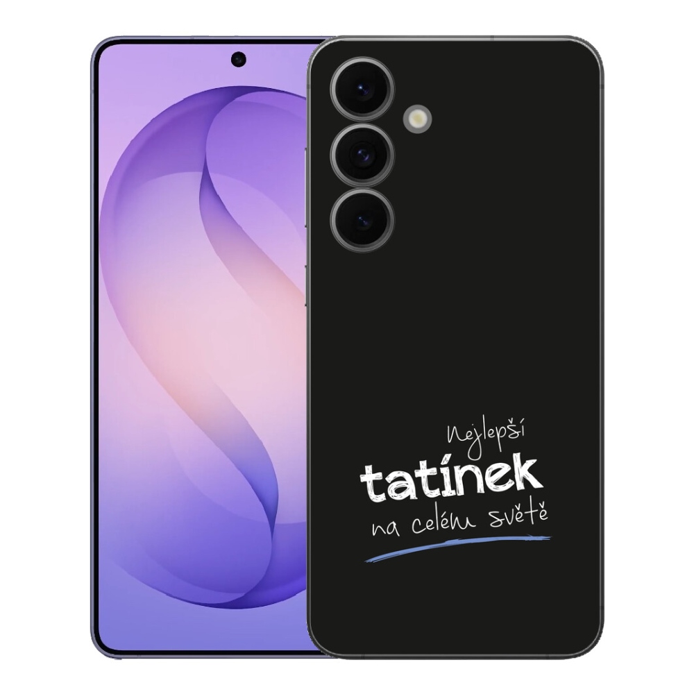 mmCase gél tok a Samsung Galaxy S26 FE-hez – „A legjobb apa” 4, fekete háttérrel