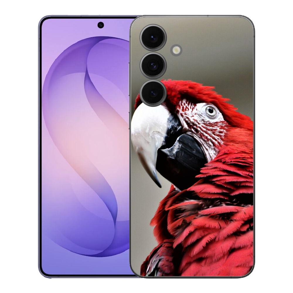 mmCase gélhuzat a Samsung Galaxy S26 FE-hez – vörös ara papagáj