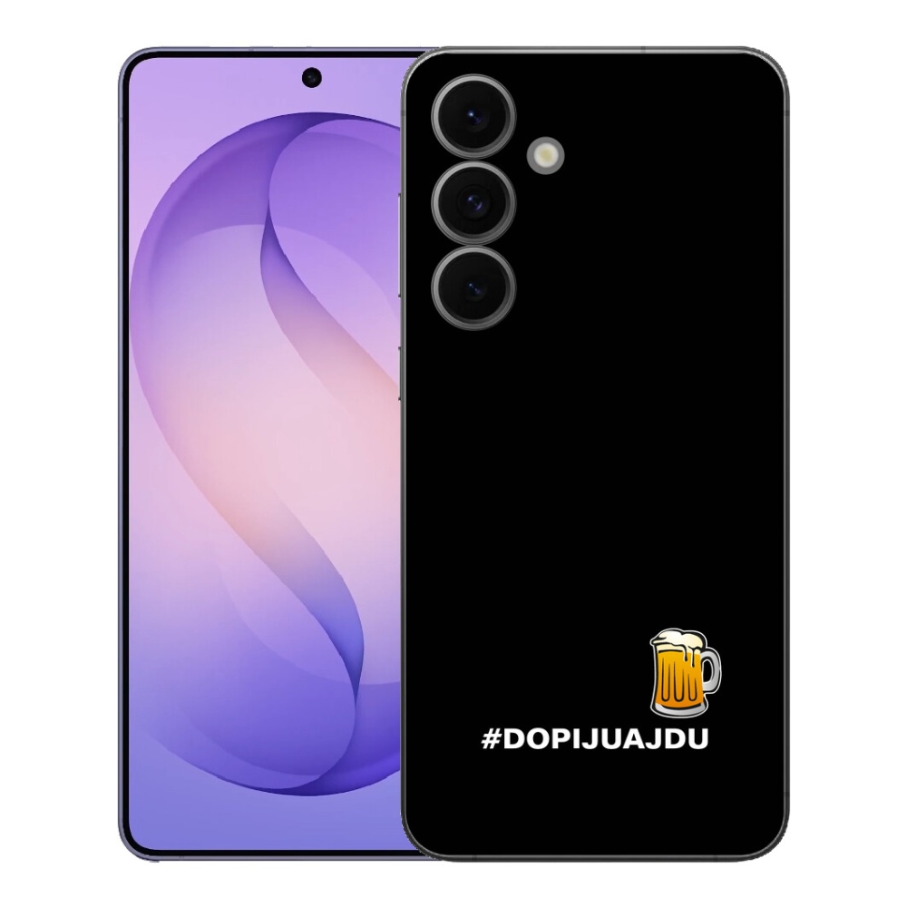 mmCase gél tok a Samsung Galaxy S26 FE-hez – sörös motívum 1, fekete háttérrel