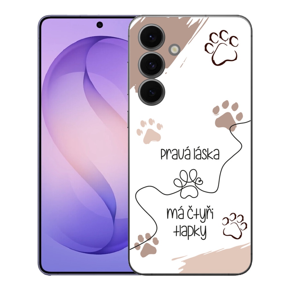 mmCase gél tok a Samsung Galaxy S26 FE-hez – kutyás motívum, 1 db, fehér háttérrel