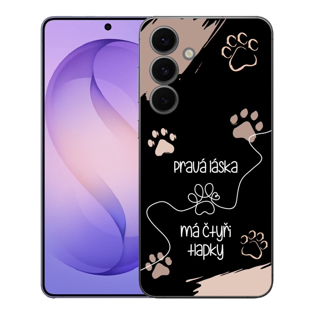 mmCase géltok a Samsung Galaxy S26 FE-hez – kutyás motívum 1, fekete háttér