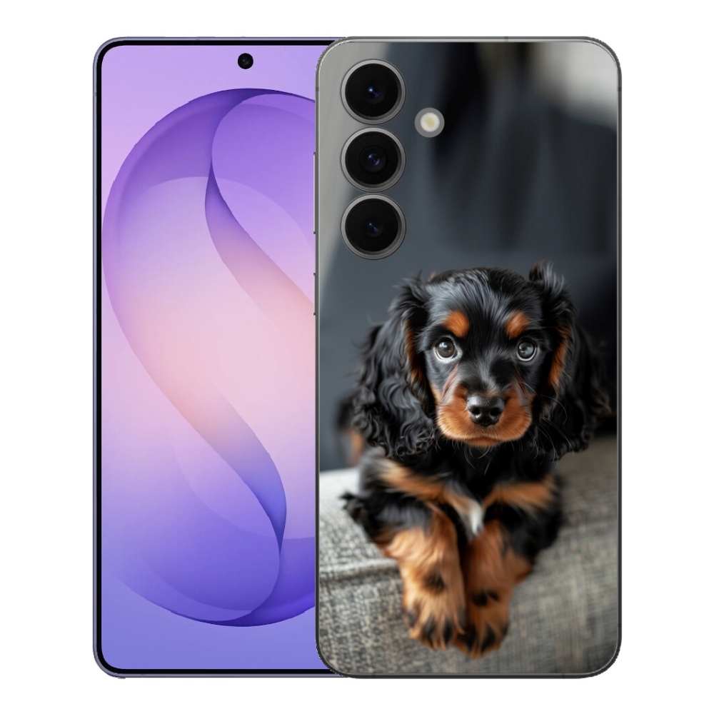 mmCase gél tok a Samsung Galaxy S26 FE-hez – aranyos, hosszúszőrű tacskó