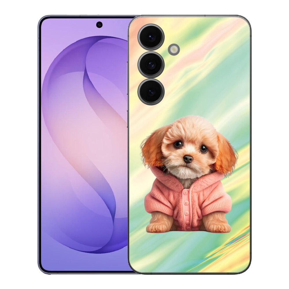 mmCase gél tok a Samsung Galaxy S26 FE-hez – pulóveres kiskutya