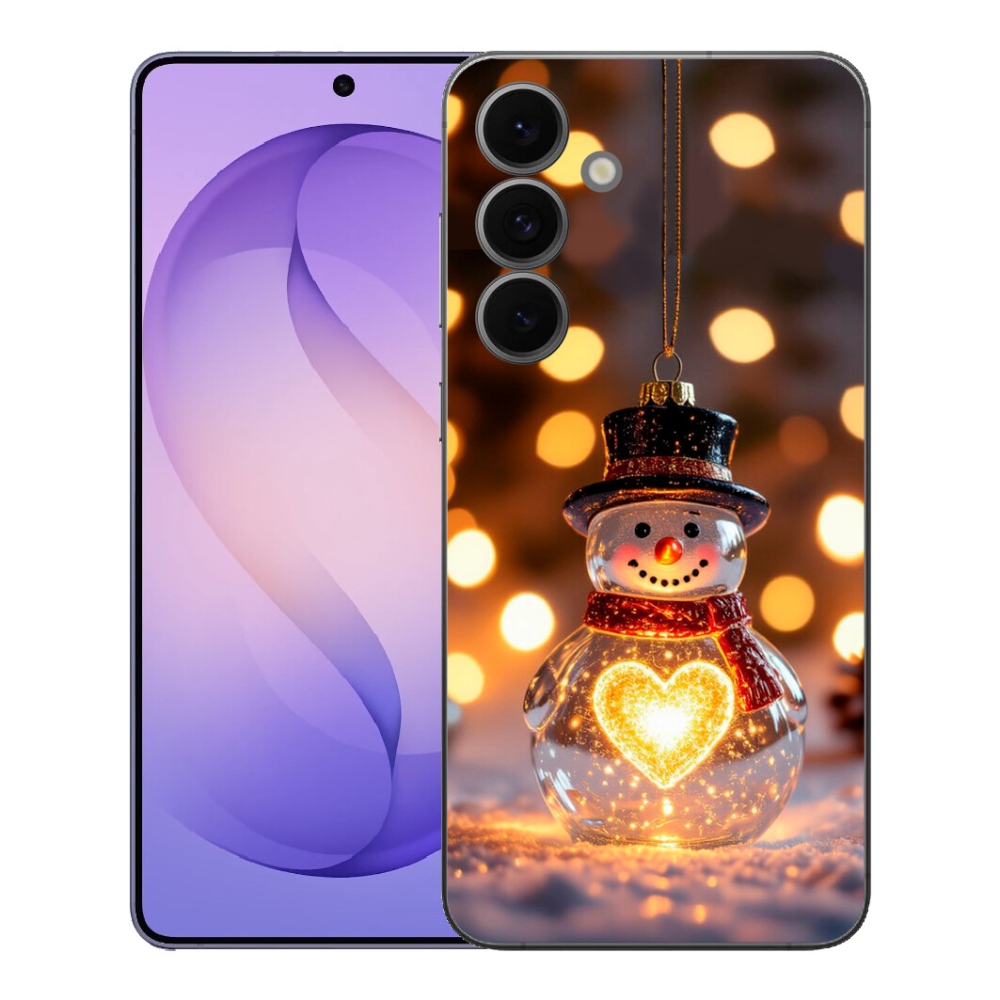 mmCase gél tok a Samsung Galaxy S26 FE-hez – világító karácsonyi hóember