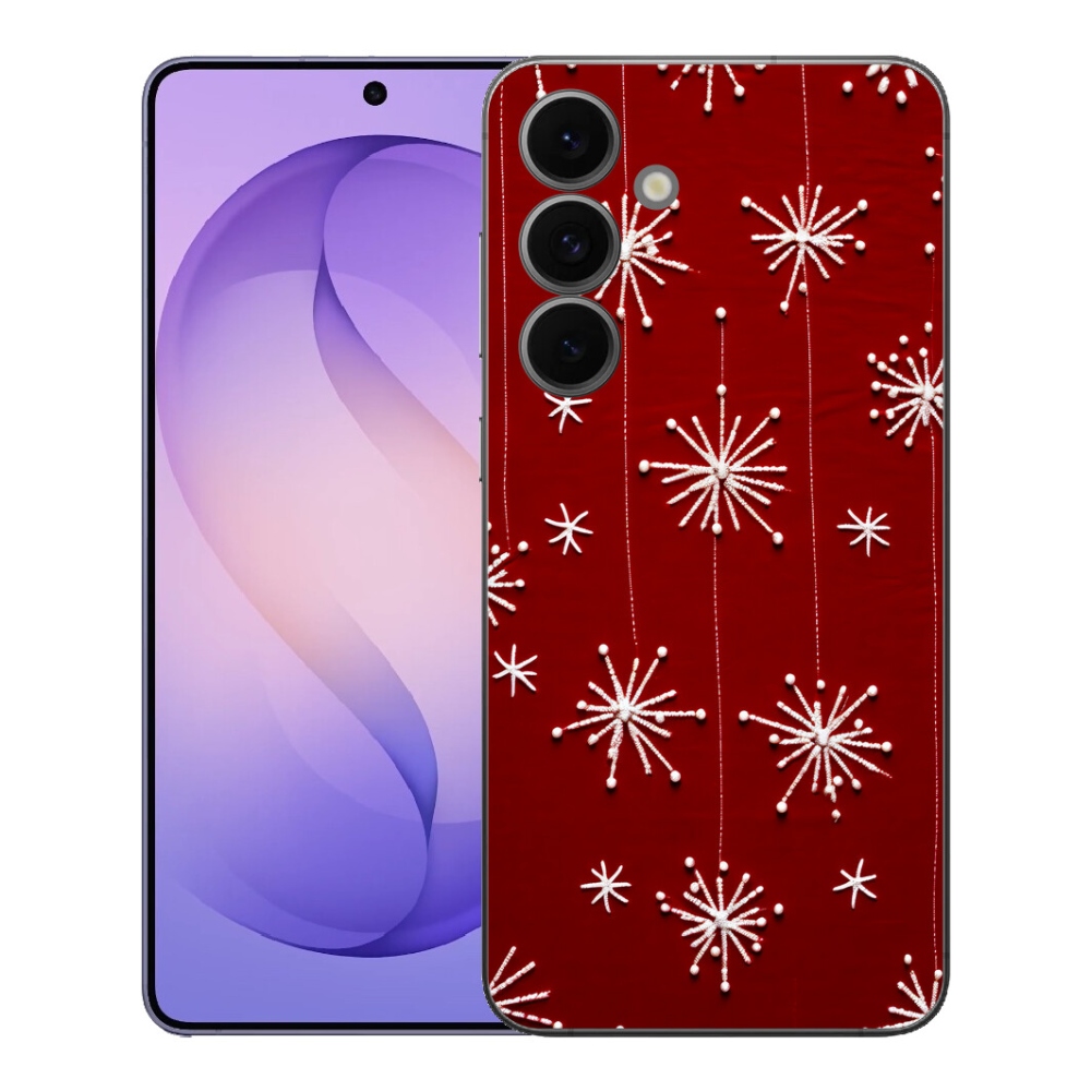 mmCase gél tok a Samsung Galaxy S26 FE-hez – karácsonyi hópelyhek