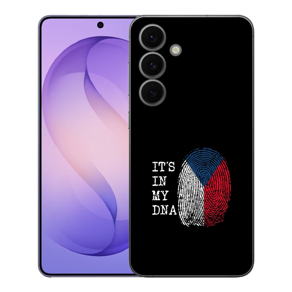 mmCase gél tok a Samsung Galaxy S26 FE-hez – zászló, ujjlenyomat, fekete háttér