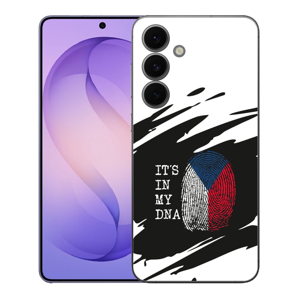 mmCase gél tok a Samsung Galaxy S26 FE-hez – zászló, ujjlenyomat, fekete-fehér háttér