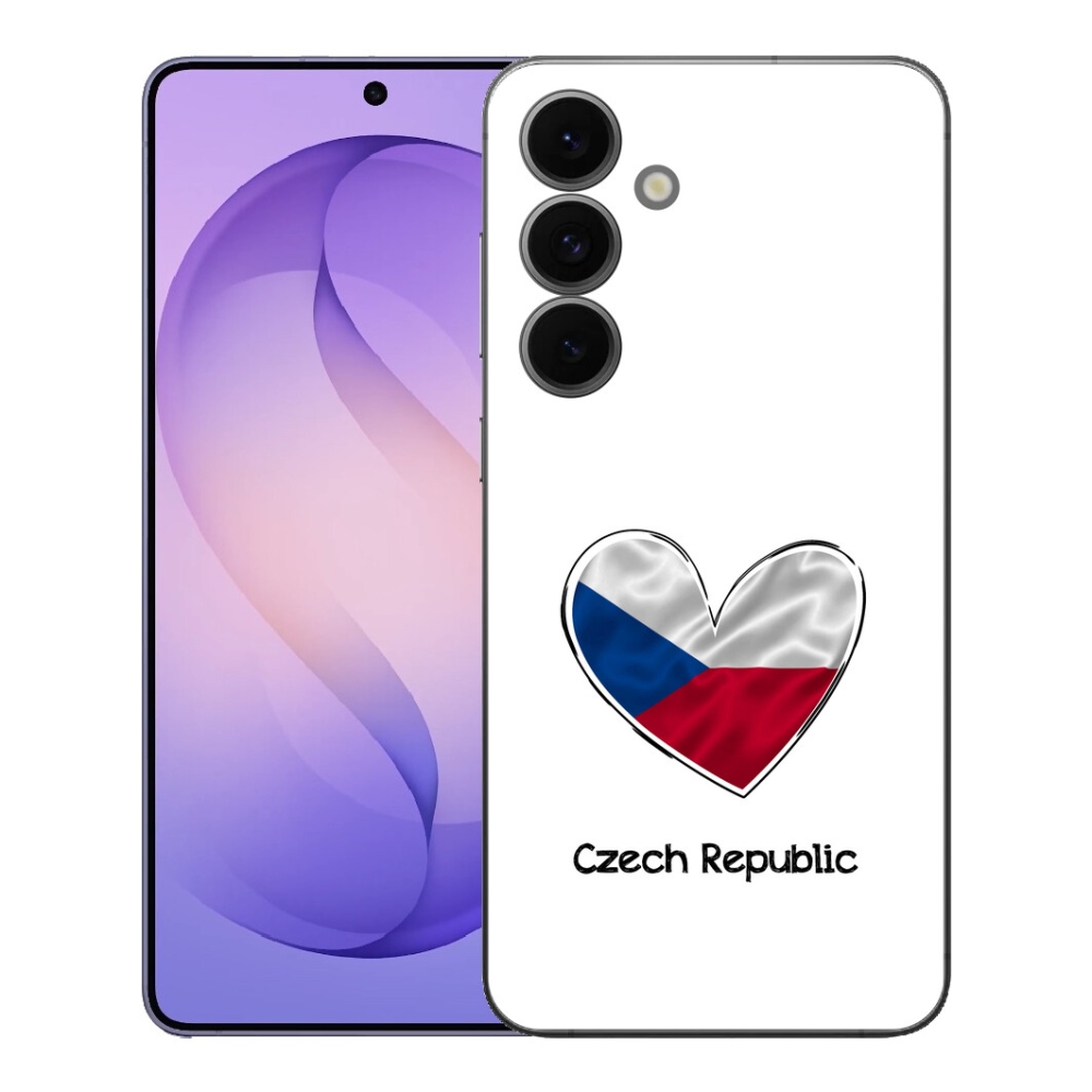 mmCase géltok a Samsung Galaxy S26 FE-hez – zászló, szív, fehér háttér