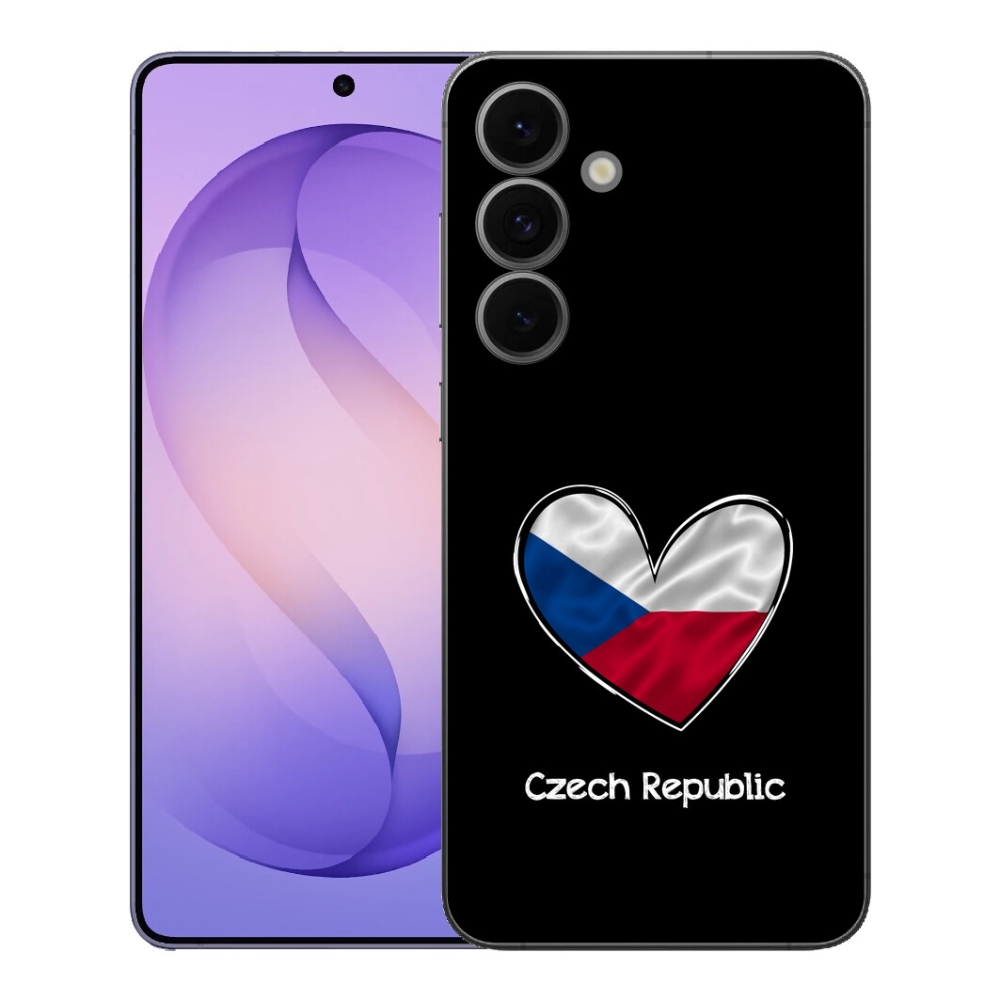 mmCase géltok a Samsung Galaxy S26 FE-hez – zászló, szív, fekete háttér