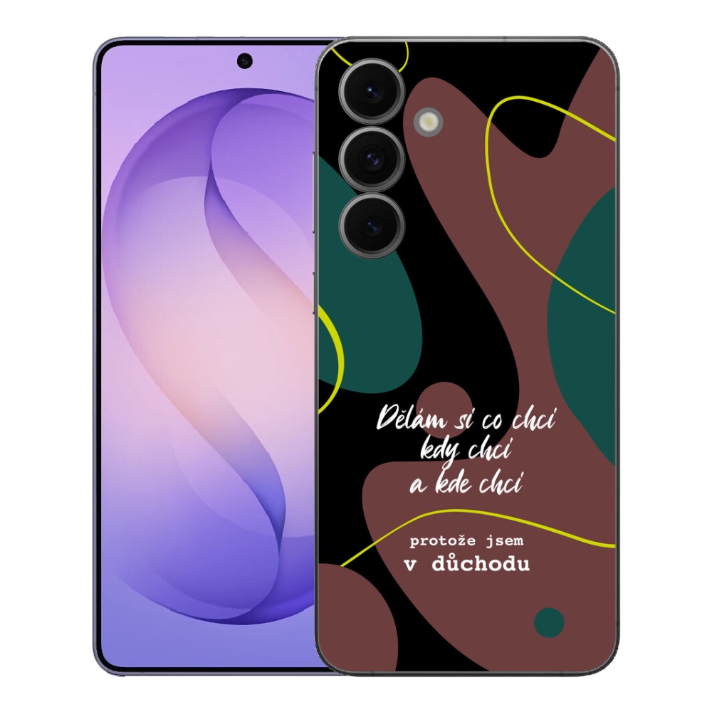 mmCase géltok a Samsung Galaxy S26 FE-hez – vicces felirat, 10 fekete háttérrel