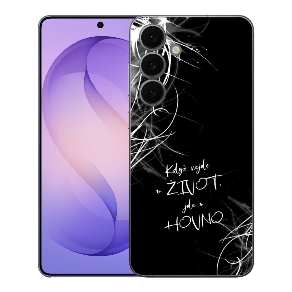 mmCase géltok a Samsung Galaxy S26 FE-hez – vicces felirat, 16, fekete háttér