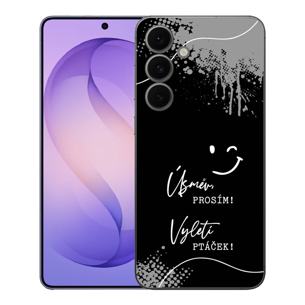 mmCase gél tok a Samsung Galaxy S26 FE-hez – vicces felirat, 4 fekete háttér