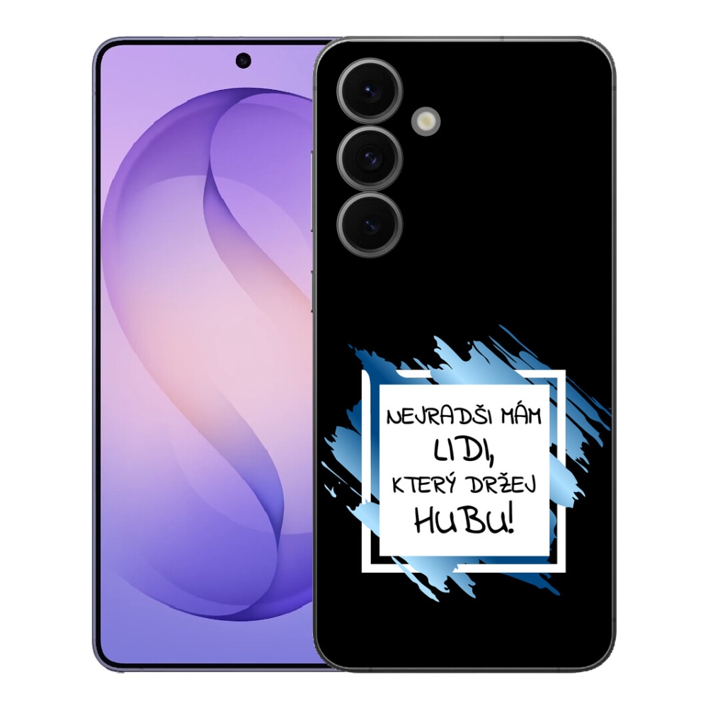 mmCase gél tok a Samsung Galaxy S26 FE-hez – vicces szöveg, 7 fekete-fehér háttér