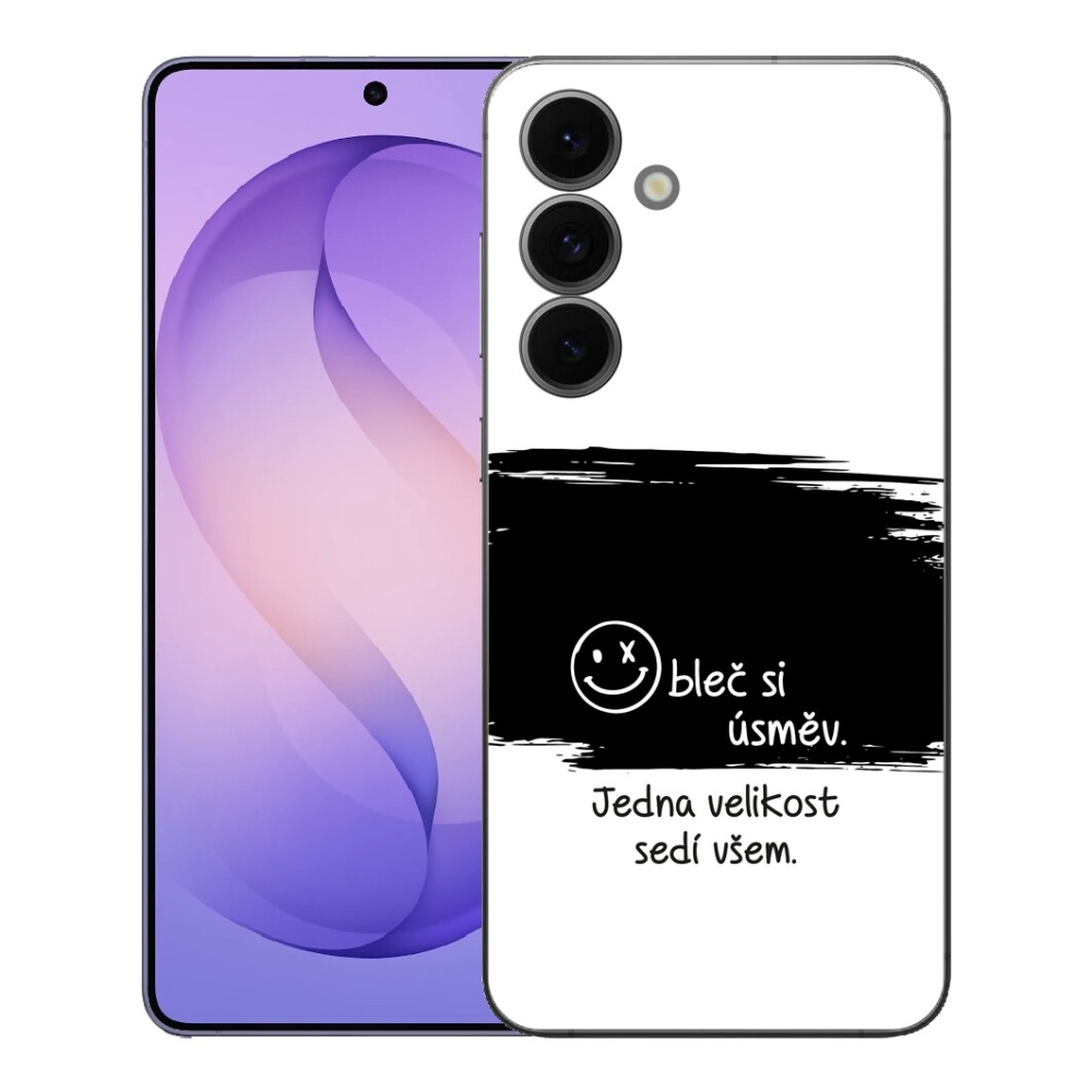 mmCase géltok a Samsung Galaxy S26 FE-hez – vicces felirat, 8 fekete-fehér háttér