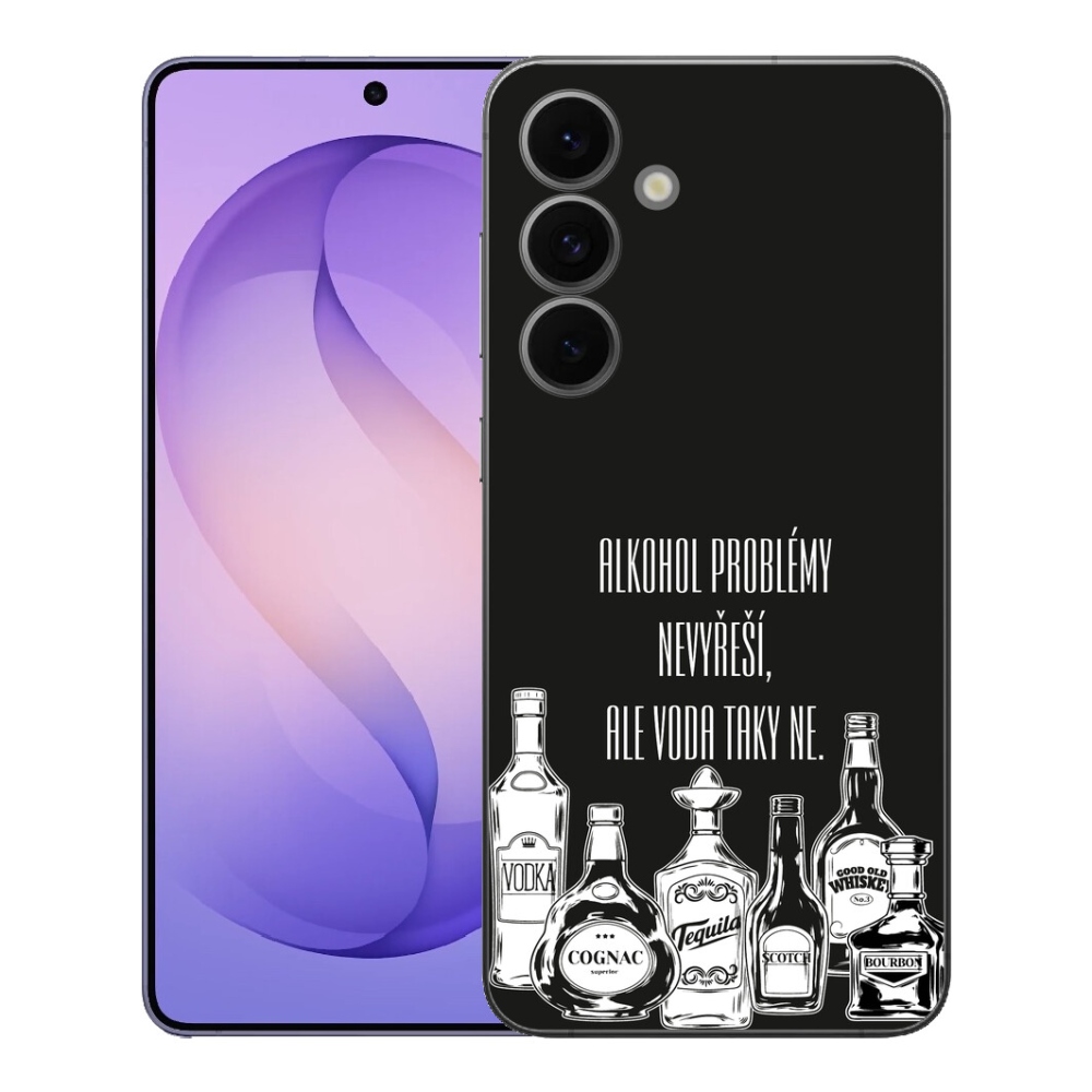 mmCase gél tok a Samsung Galaxy S26 FE-hez – vicces felirat fekete háttérrel