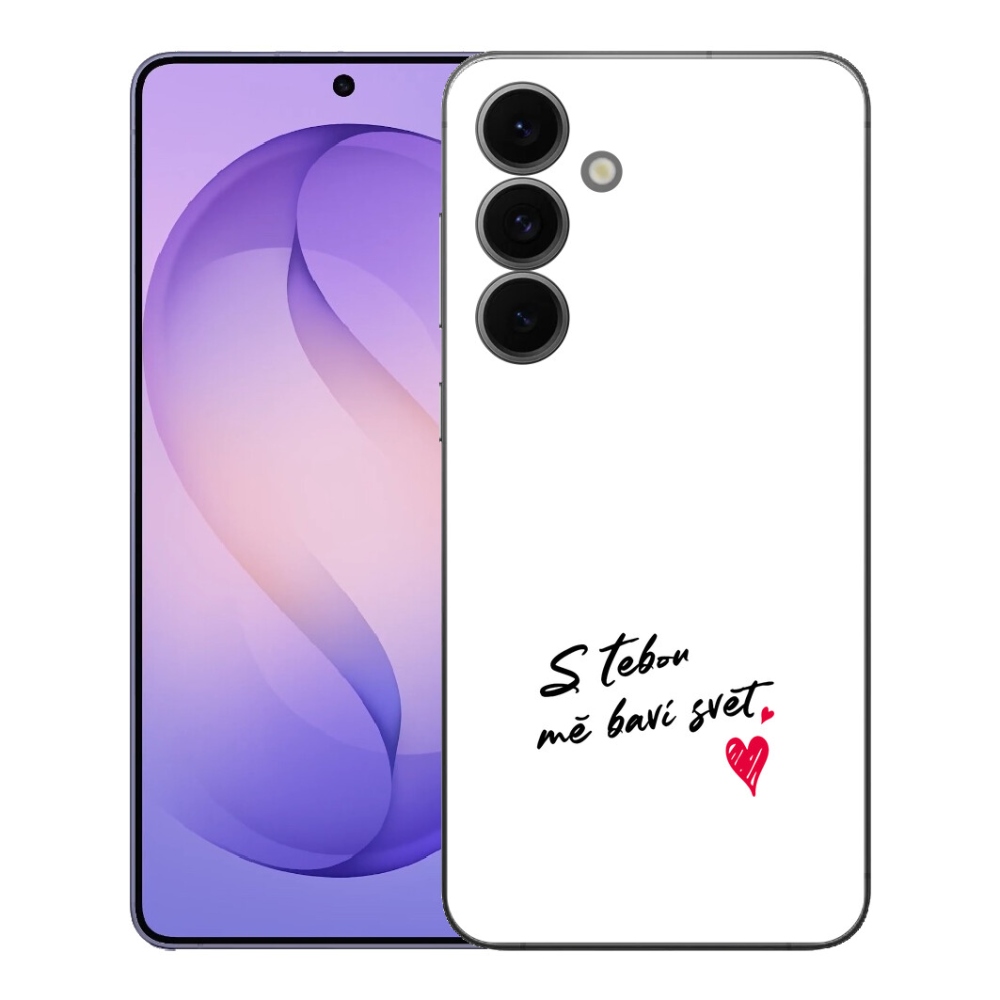mmCase géltok a Samsung Galaxy S26 FE-hez – „In Love” felirat, 1 fehér háttér