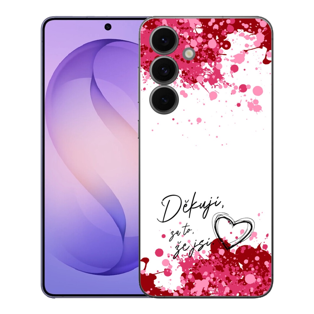 mmCase gél tok a Samsung Galaxy S26 FE-hez – „In Love” felirat, fehér háttér, 2 darab