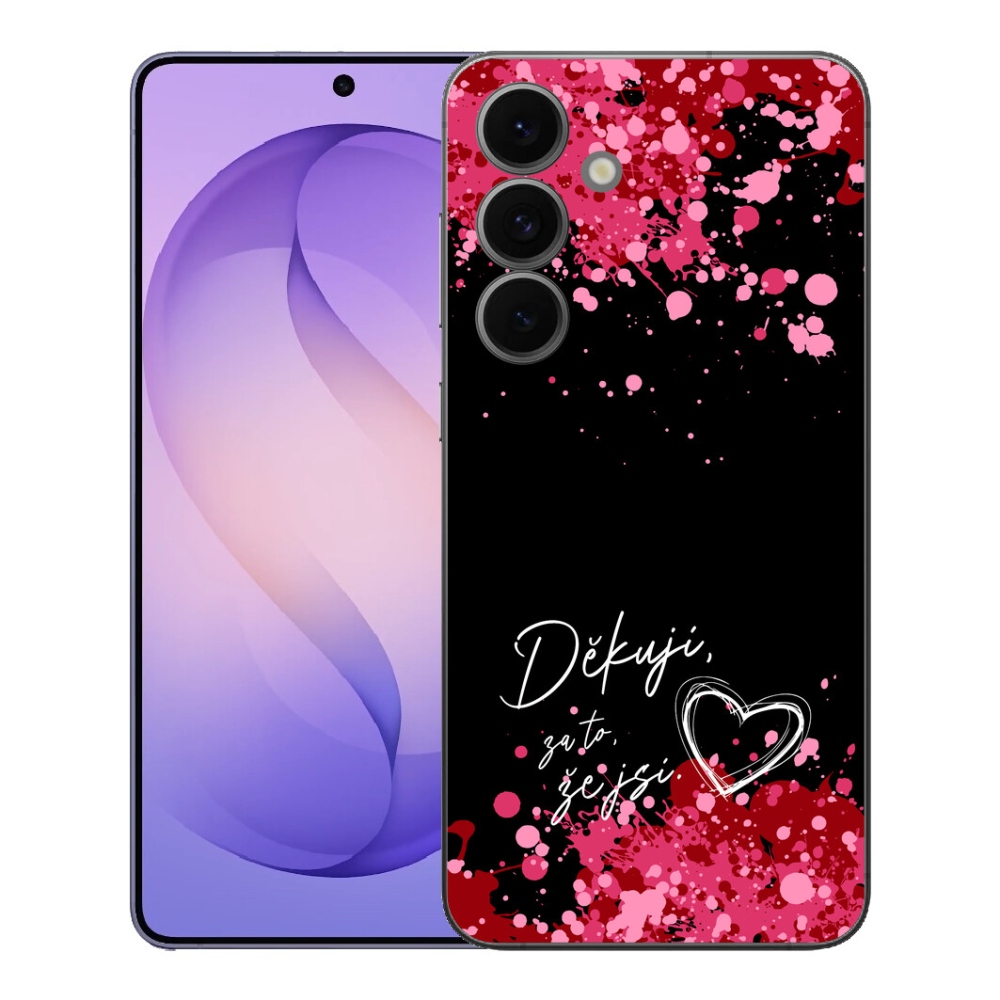 mmCase géltok a Samsung Galaxy S26 FE-hez – „In Love” felirat, 2, fekete háttér