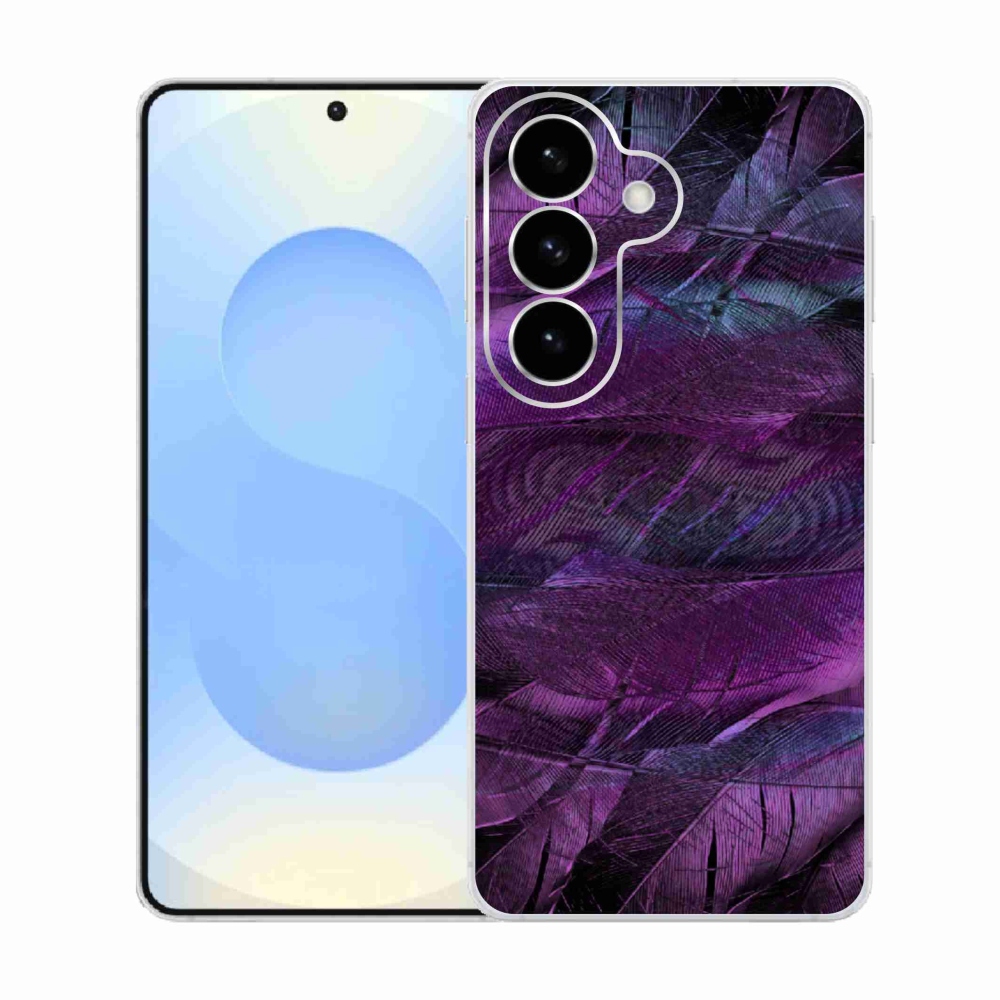 Gél védőhuzat mmCase Samsung Galaxy S26 készülékhez - lila tollak