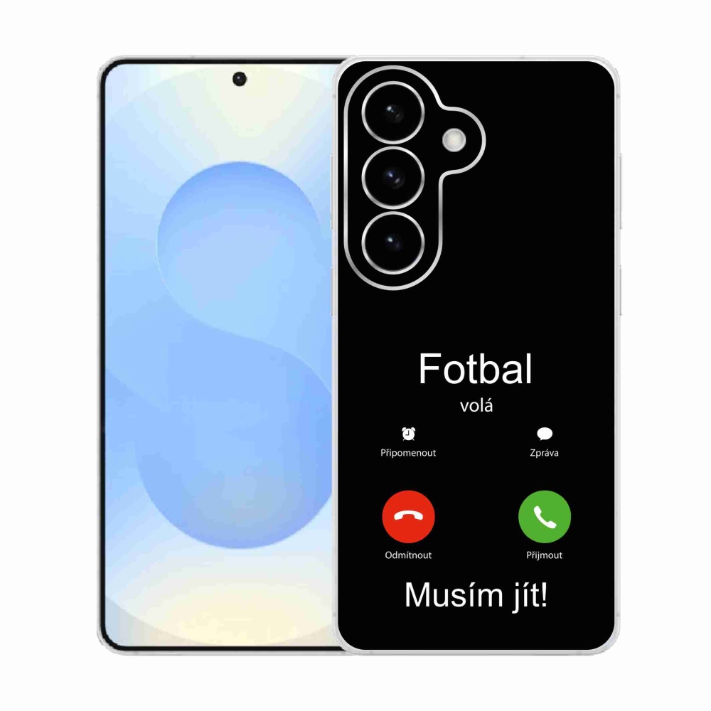 Gél borító mmCase Samsung Galaxy S26 - futball hívások fekete háttérrel