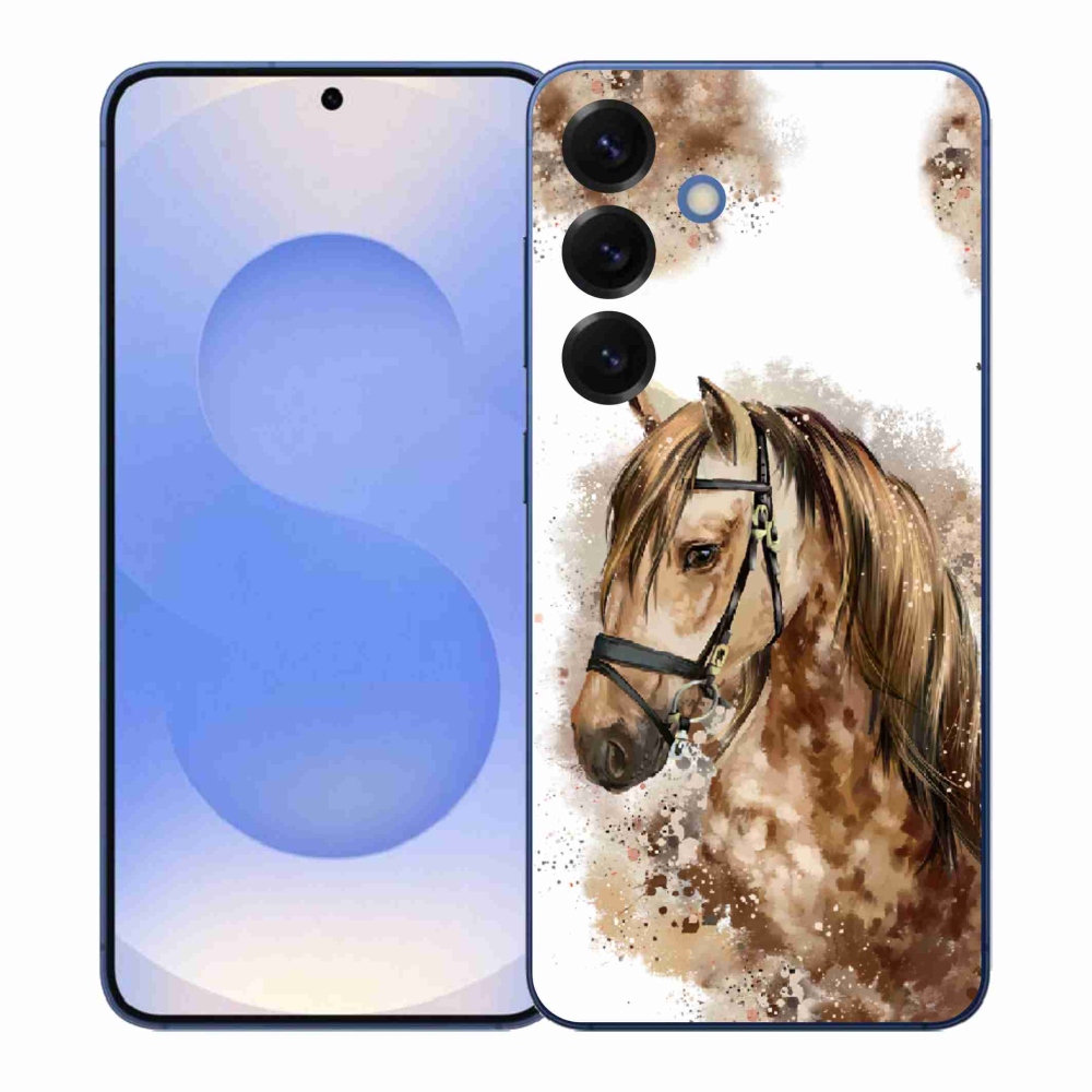 Zselés borítás mmCase Samsung Galaxy S26+ - barna rajzfilm lóhoz