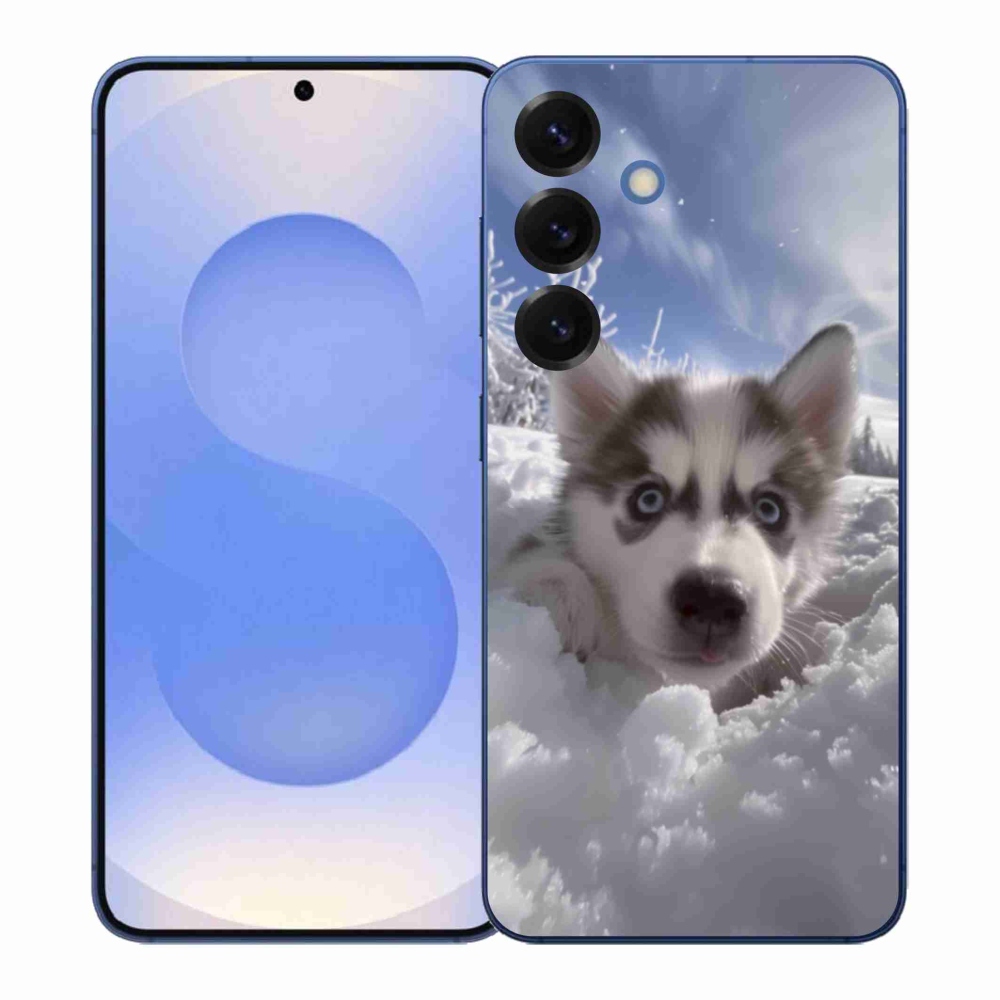 Gél borítás mmCase Samsung Galaxy S26+ készülékhez - husky a hóban