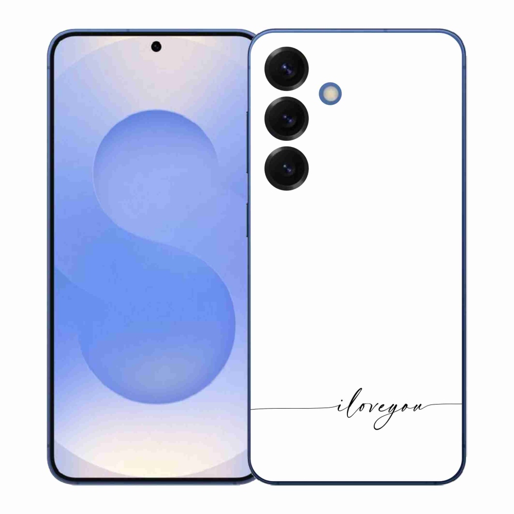 Gél borítás mmCase Samsung Galaxy S26+ - I love you fehér háttérrel